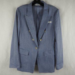 Izzat Baba Blazer Jacket Lightweight Blue Large